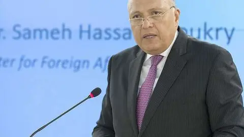 Sameh Shoukry, ministro de Asuntos Exteriores de Egipto.