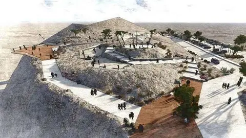 La plataforma en lo más alto de la montaña de Jebel Jais en el emirato de RAK.