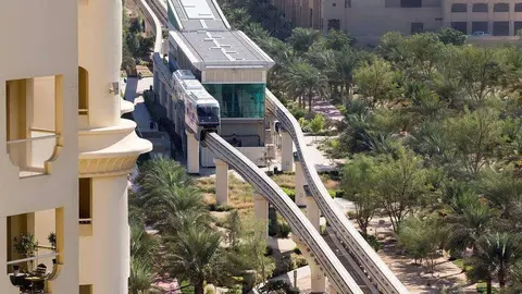 La nueva estación de Al Ittihad Park del monorraíl de La Palmera. (Dubai Media Office)