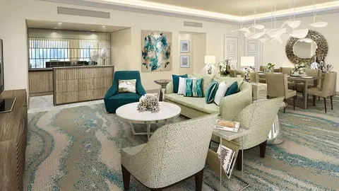 Una habitación renovada del hotel Atlantis The Palm en Dubai.