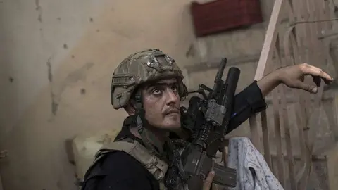 Un soldado de las Fuerzas Especiales de Irak.