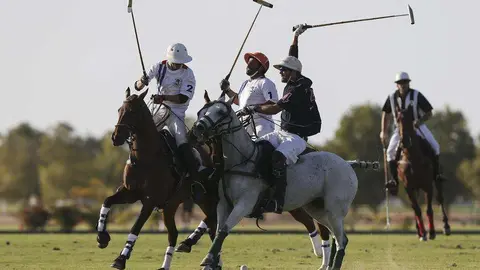 Partido de polo en el campo Ghantoot  de Abu Dhabi.