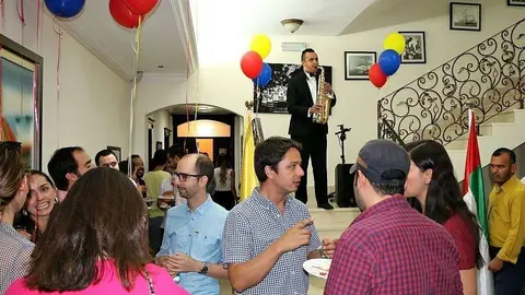 El Día Nacional de Colombia en Emiratos Árabes ofreció un gran ambiente y momentos de sana convivencia entre compatriotas. (Cedida)