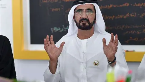 El jeque Mohammed bin Rashid Al Maktoum, durante un acto en Dubai. (WAM)