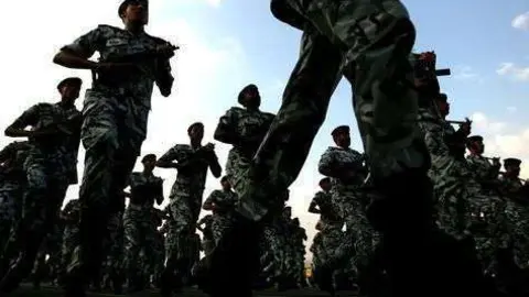 Soldados de la coalición árabe en Yemen.