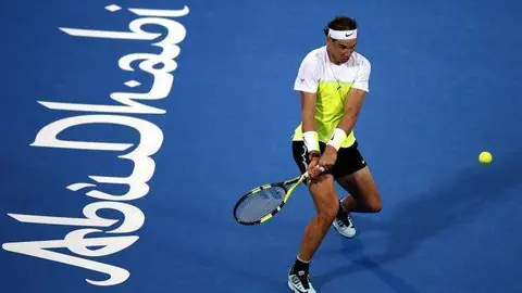 Rafa Nadal en el Torneo Mubadala de Abu Dhabi.