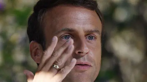 En la imagen de AFP, el presidente francés, Emmanuel Macron.