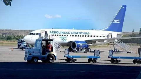 Un avión de Aerolíneas Argentinas.