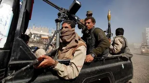 Rebeldes hutíes en Yemen.