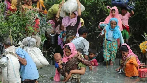 Los rohingyas viven en Myanmar en la frontera con Bangladesh.