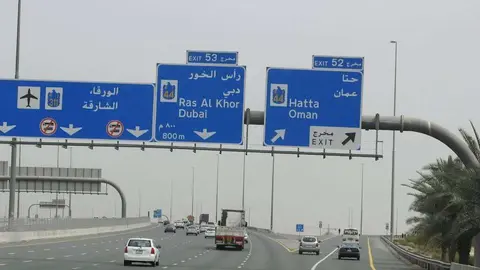Un tramo de la Emirates Road en Dubai.