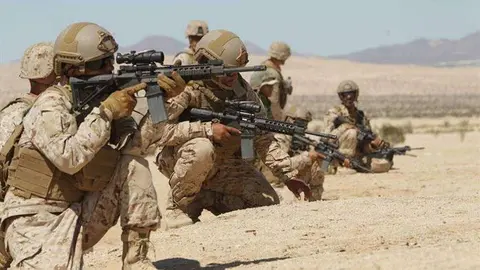 Soldados de la Coalición Árabe en Yemen.