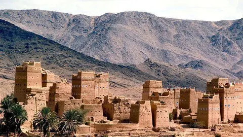 Imagen de la cadena montañosa de la provincia de Asir en Arabia Saudita.