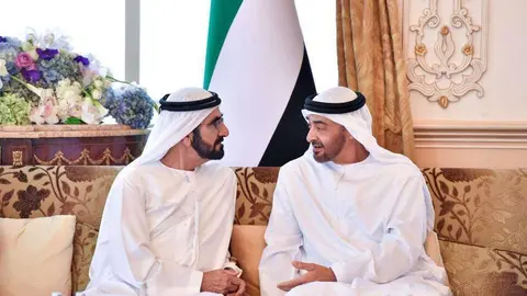 El gobernador de Dubai y el príncipe heredero de Abu Dhabi.