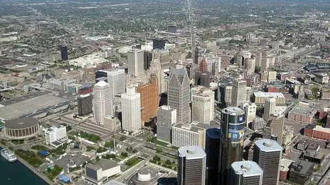 La ciudad de Detroit en el estado de Michigan.