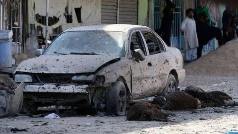 En la imagen de EFE, una calle de la capital de Afganistán, Kabul.