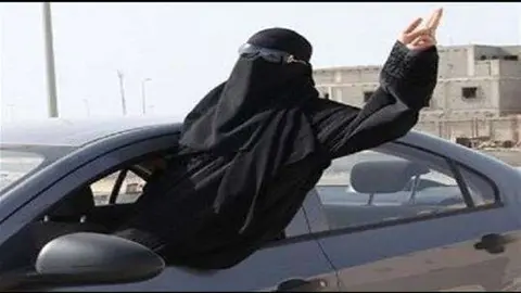 Una mujer conductora en Arabia Saudita.