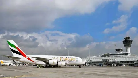 Un avión de Emirates Airlines.