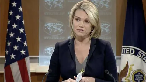 La portavoz del Departamento de Estado de EEUU, Heather Nauert.
