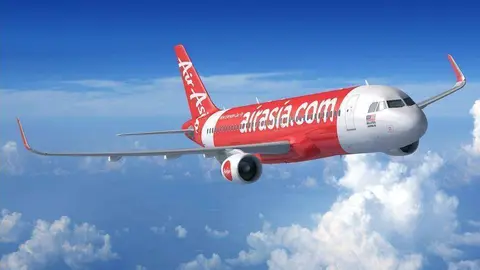 Un Airbus A320 de la aerolínea AirAsia.
