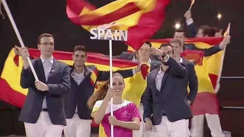 Representantes españoles durante su presentación en el el concurso WorldSkills de Abu Dhabi.