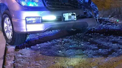 Uno de los vehículos siniestrados en Dubai durante este fin de semana. (Policía de Dubai)