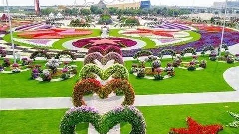 Una perspectiva de Dubai Miracle Garden.