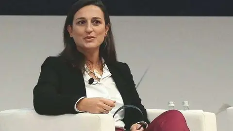 María Teixidor durante su comparecencia en Abu Ddhabi. (Khaleej Times)