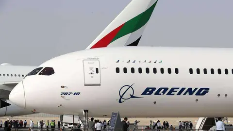 Una imagen del The National del Dubai Air Show 2017.