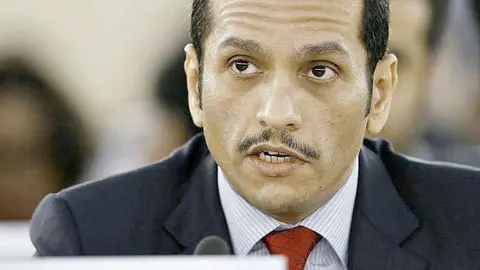 El ministro de Asuntos Exteriores de Qatar, jeque Mohammed bin Abdulrahman Al Thani. (Reuters)