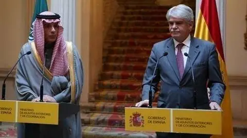 Los ministros de Exteriores de España y Arabia Saudita en Madrid. (EFE)