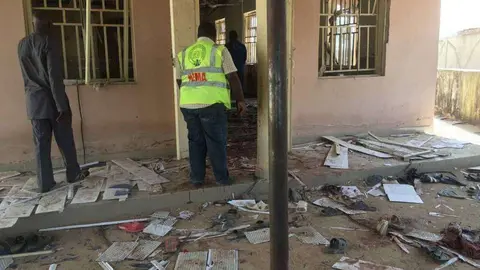 En la imagen de Reuters, el lugar donde se produjo el atentado.