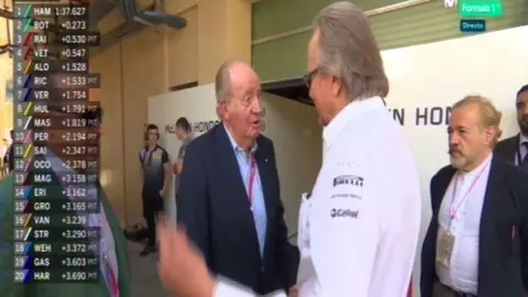 El rey emérito de España en el circuito de Abu Dhabi.
