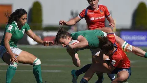 María Ribera y Patricia García en un encuentro reciente ante Irlanda, rival en Dubai