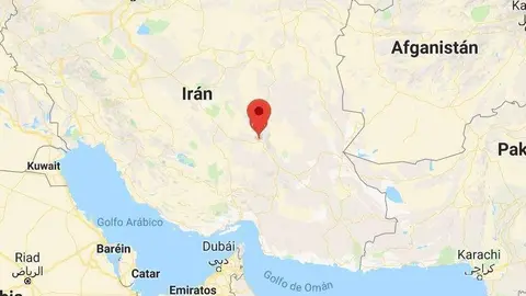 El punto rojo señala el lugar en el que se produjo el terremoto.