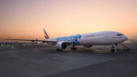 Un avión de Emirates.