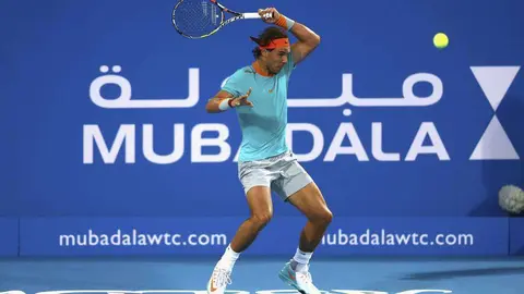 Nadal durante el Campeonato Mubadala de Abu Dhabi celebrado en enero de 2015.
