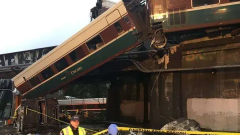 Una imagen del tren Talgo tras el siniestro.