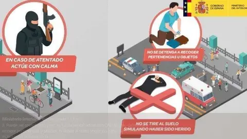 Una captura de pantalla del vídeo de la campaña del Ministerio de Interior español.