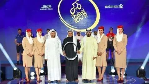 Un momento de la presentación de Dubai Tour 2018.