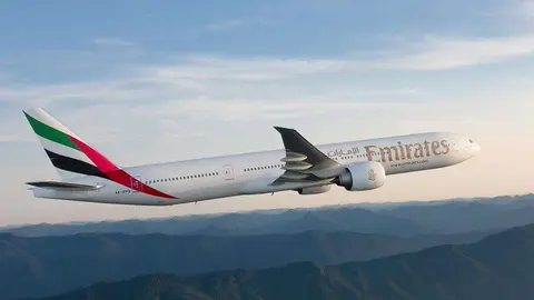 Un avión de Emirates.