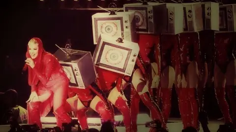 Katy Perry, durante su actuación en Yas Island. (Twitter)