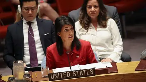 Haley es la embajadora estadounidense ante la ONU.