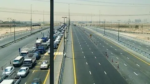 Los nuevos carriles de Sehikh Mohammed bin Zayed Road, listos para su apertura. (RTA)