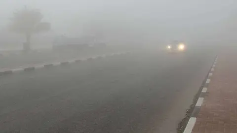 Una imagen de la niebla en La Corniche de RAK (EL CORREO).