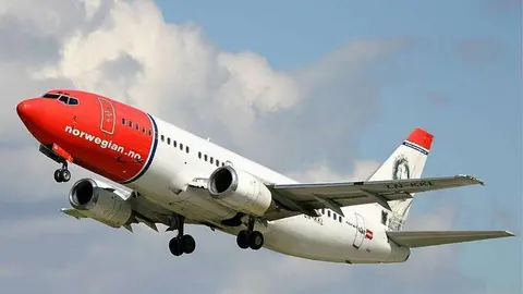 Un avión de la aerolínea de bajo coste Norwegian.