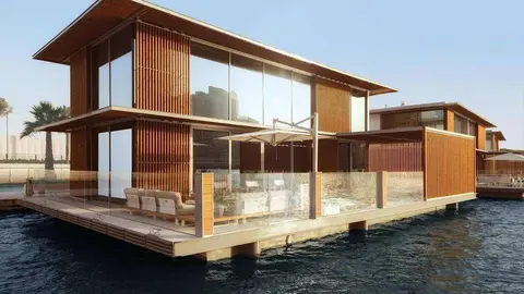 Una de las casas en el Gran Canal de Dubai.