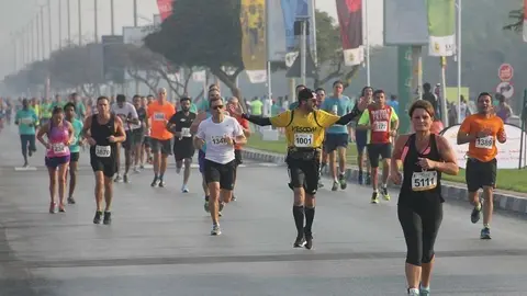 Participantes en la Media Maratón de Ras Al Khaimah 2018.