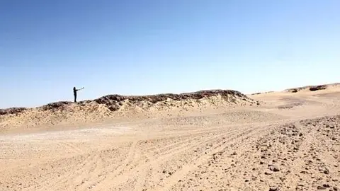 Imagen del desierto de Dhofar donde los científicos prueban tecnología para viajar a Marte. 