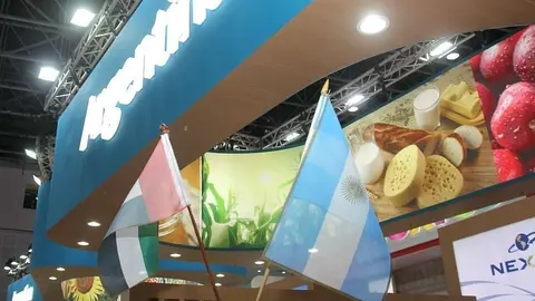 Pabellón de Argentina en Gulfood 2018. (EL CORREO)